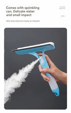 Window Cleaning Squeegee With Spray Bottle Attachment