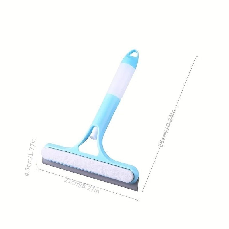 Window Cleaning Squeegee With Spray Bottle Attachment