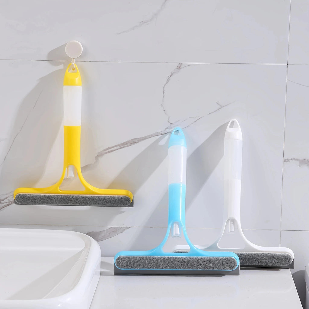 Window Cleaning Squeegee With Spray Bottle Attachment