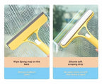 Window Cleaning Squeegee With Spray Bottle Attachment