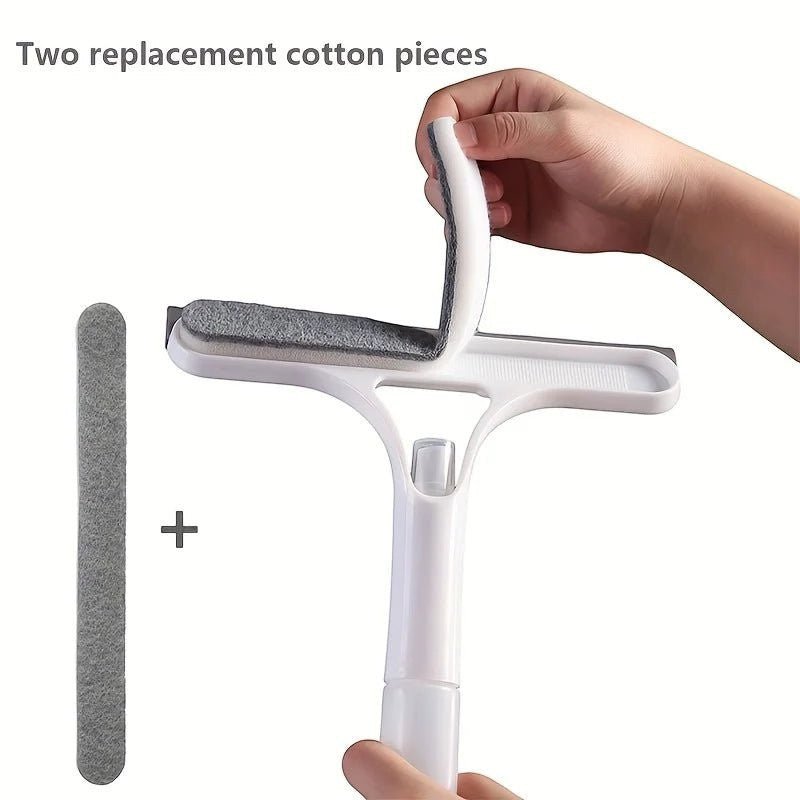 Window Cleaning Squeegee With Spray Bottle Attachment