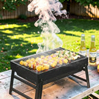 Portable Barbecue Stove with Foldable Barbecue Rack, Smokeless Charcoal Stove Suitable for Outdoor Camping and Picnics