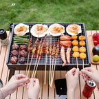 Portable Barbecue Stove with Foldable Barbecue Rack, Smokeless Charcoal Stove Suitable for Outdoor Camping and Picnics