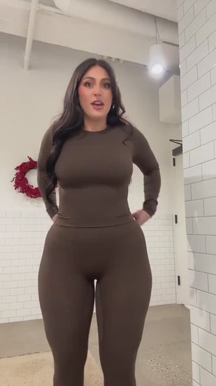 Tight-fitting Brushed Yoga Suit Quick-drying Fitness Clothes.