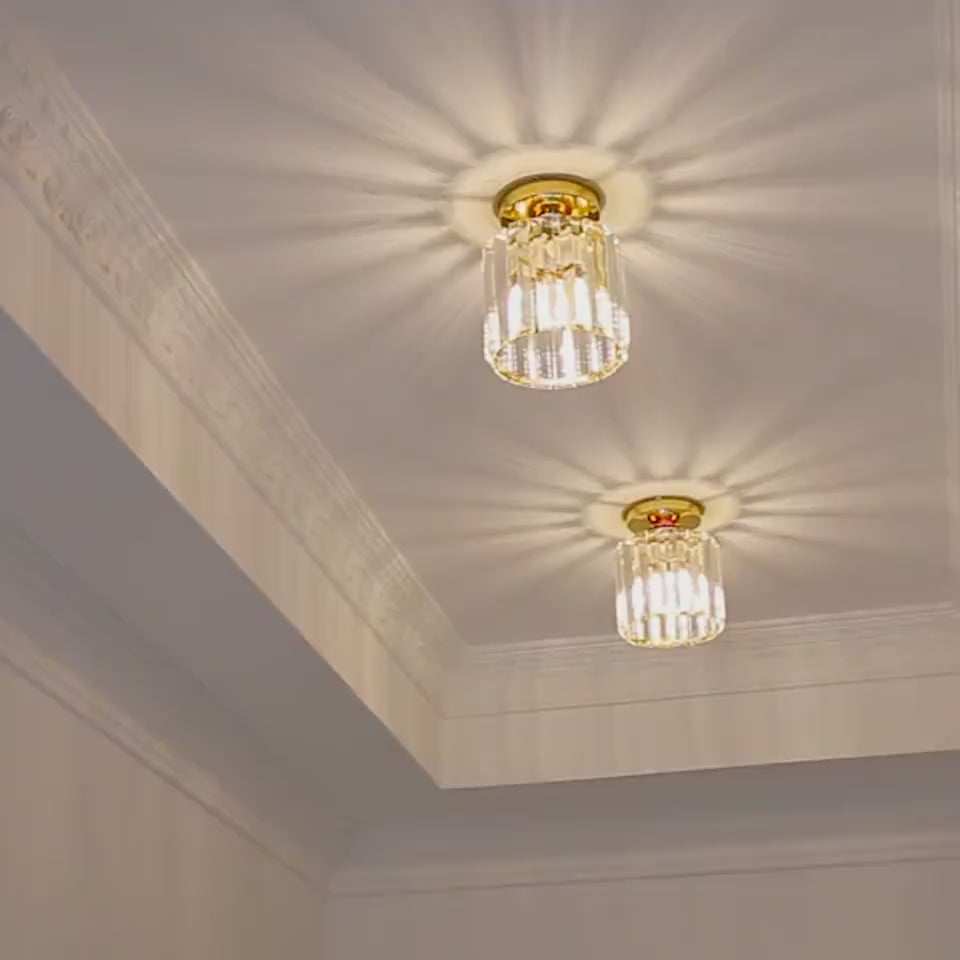 Home Entrance Ceiling Net Red Crystal Aisle Light