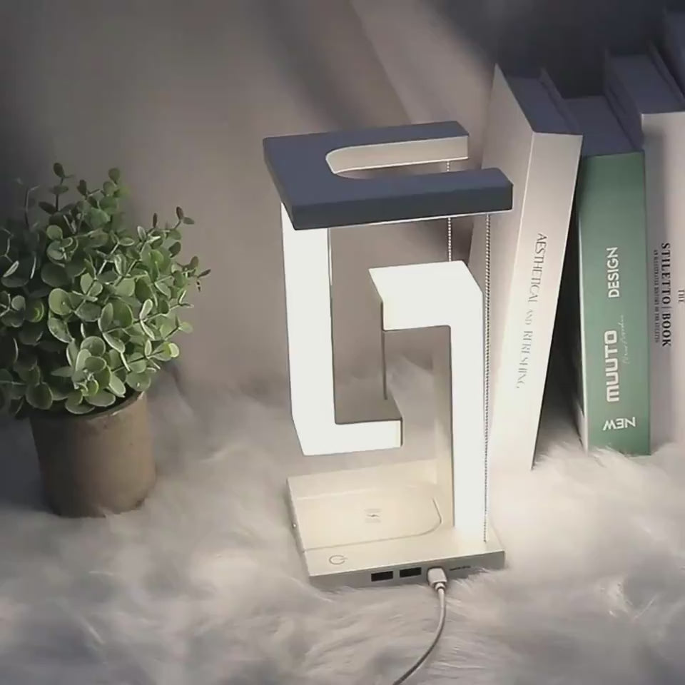Creative Smartphone Wireless Charging Suspension Table Lamp Balance.