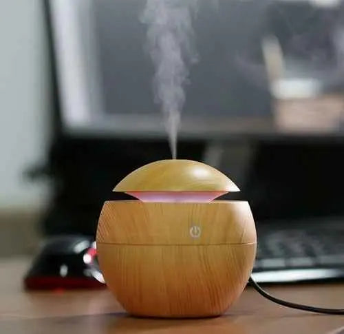 USB Ultrasonic Cool Mist Humidifier Air Purifier 7 Color Change LED
